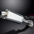 Delkevic 9" Stainless Oval Muffler Slip On - Honda VFR750 Interceptor 1990-1993
