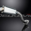 Delkevic 9" High Mount Stainless Oval Muffler Slip On - Honda VFR750 1990-1993