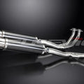 Delkevic Full 4-2 Exhaust 14" Carbon Muffler - Honda GL1000 Goldwing 1975-1978