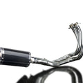 Delkevic 2-1 Exhaust System 9" Carbon Oval Muffler - Kawasaki Ninja 650 17-23