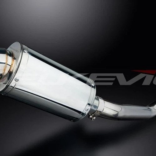 Delkevic 9" Stainless Oval Slip On Muffler - Kawasaki ZX-6R 2003-2004 Exhaust