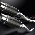 Delkevic 8" Carbon Slip On Mufflers - Kawasaki Z1000 ZR1000 2003-2006 Exhaust