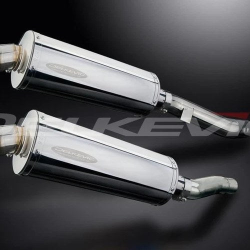Delkevic 14" Stainless Mufflers - Kawasaki Ninja ZX6 ZZR600 1990-2001 Exhaust