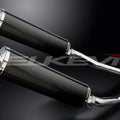 Delkevic 18" Carbon Oval Slip On Mufflers - Kawasaki ZX-14 2006-2007 Exhaust
