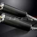 Delkevic 18" Carbon Oval Slip On Mufflers - Kawasaki ZZR1200 2002-2005 Exhaust