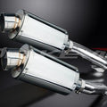 Delkevic 9” Stainless Oval Slip On Mufflers - Kawasaki Z1000 2010-2016 Exhaust
