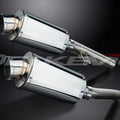 Delkevic 9" Stainless Oval Slip On Mufflers - Kawasaki ZZR1200 2002-2005 Exhaust