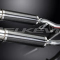 Delkevic 14" Carbon Round Mufflers - Kawasaki Concours ZG1000 1986-2006 Exhaust
