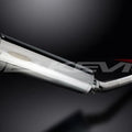 Delkevic 18" Stainless Oval Slip On Muffler - Kawasaki Z750 2004-2006 Exhaust