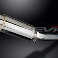 Delkevic 8" Stainless Round Slip On Muffler - Kawasaki ZX-6R 2003-2004 Exhaust