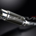 Delkevic 8" Carbon Round Slip On Muffler - Suzuki GSX-R600 2008-2010 Exhaust
