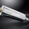 Delkevic 14” Stainless Oval Muffler - Suzuki SV650 2003-2012 Exhaust