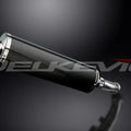 Delkevic 18" Carbon Oval Slip On Muffler - Suzuki V-Strom 1000 2014-2020 Exhaust