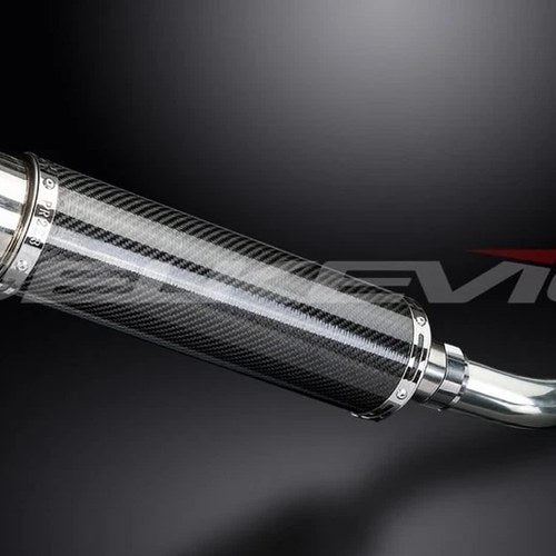 Delkevic 14" Carbon Round Muffler - Suzuki GSX650F Katana 650 2007-2016 Exhaust