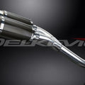 Delkevic 8" Carbon Round Slip On Mufflers - Yamaha FZ6 2004-2010 Exhaust