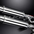 Delkevic 14" Stainless Round Slip On Mufflers - Yamaha Vmax 1984-2007 Exhaust