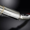 Delkevic 8" Stainless Steel Round Slip On Muffler - Yamaha YZF-R1 98-01 Exhaust