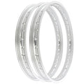 Rising Sun Silver Aluminum Rim Set - Honda CM91 Honda 90 - 1966 - 1969