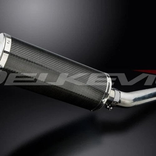 Delkevic 14" Carbon Fiber Oval Muffler - Yamaha YZF600R Thundercat 95-07 Exhaust