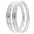 Rising Sun Silver Aluminum Rim Set - Honda CB125TT - 1990
