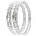 Rising Sun Silver Aluminum Rim Set - Honda CA92 Benly Touring 125 - 1959