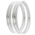 Rising Sun Silver Aluminum Rim Set - Honda CL160 Scrambler - 1966 - 1968