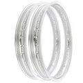 Rising Sun Silver Aluminum Rim Set - Honda CL175 CL175K Scrambler - 1968 - 1970