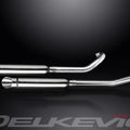 Delkevic Full 2-2 Drag Star Tip 16" Round Stainless Muffler Yamaha XVS650A 04-07
