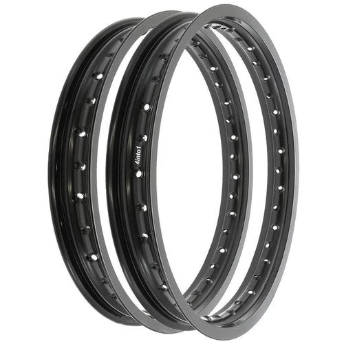 Rising Sun Black Aluminum Rim Set - Honda CB550K CB550 Four 1974 - 1978