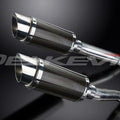 Delkevic 8" Carbon Fiber Round Mufflers - Triumph Trident 900 - 94-98 Exhaust