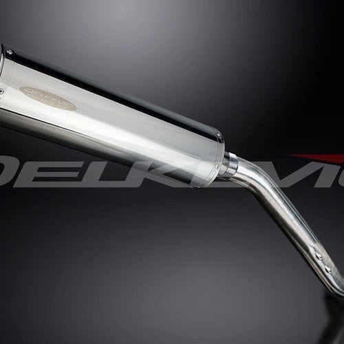 Delkevic 18" Stainless Steel Oval Muffler - Triumph Tiger 1050 - 06-12 Exhaust