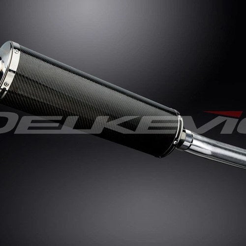 Delkevic 18" Carbon Fiber Oval Muffler Triumph Tiger 800XC (ABS) - 11-14 Exhaust