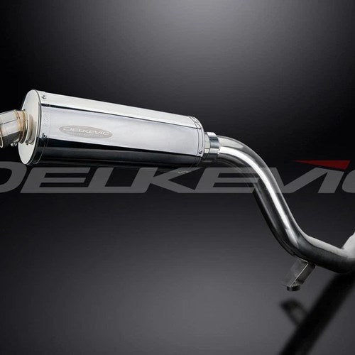 Delkevic 14" Stainless Oval Muffler Triumph Tiger Explorer 1200 - 12-21 Exhaust
