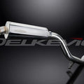 Delkevic 14" Stainless Oval Muffler Triumph Tiger Explorer 1200 - 12-21 Exhaust