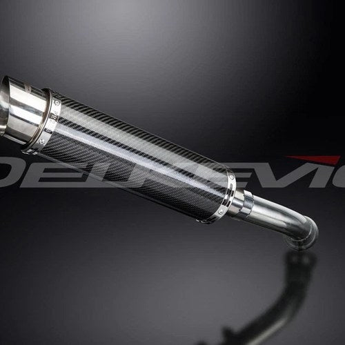 Delkevic 14" Carbon Fiber Round Stubby Muffler - BMW K1200GT - 2006-2012 Exhaust