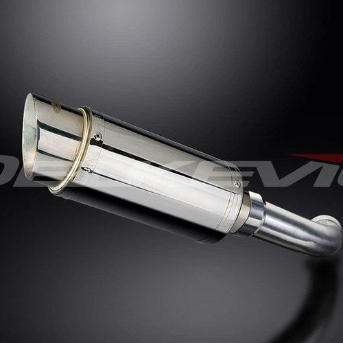 Delkevic 8" Mini Stainless Steel Round Muffler BMW F800S F800ST - 06-14 Exhaust