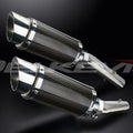 Delkevic 8" Carbon Fiber Round Mufflers Aprilia Rsv 1000 R Factory 03-10 Exhaust