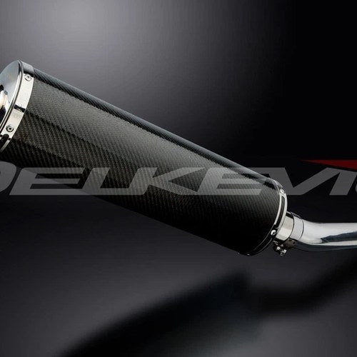 Delkevic 18" Carbon Fiber Oval Muffler - Aprilia Rsv Mille 1000 - 98-03 Exhaust