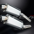 Delkevic 9" Stainless Oval Mufflers - RSV1000R Factory Tuono 1000R Exhaust