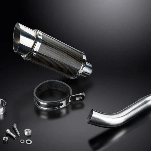 Delkevic 8" Carbon Fiber Round Muffler - KTM 690 Duke -2013-2018 Exhaust