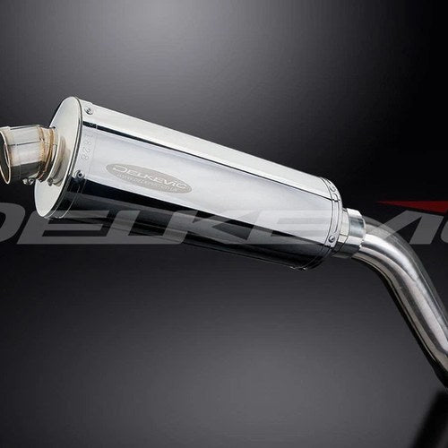 Delkevic 18" Stainless Steel Oval Muffler - Triumph Tiger 955 - 00-07 Exhaust