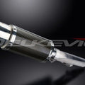 Delkevic 8" Carbon Fiber Round Muffler - Honda CBR600F4 - 1999-2000 Exhaust