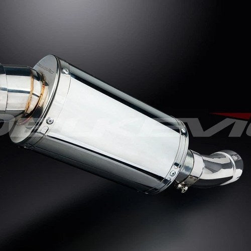 Delkevic 9" Stainless Steel Oval Muffler - Suzuki SV650 - 2003-2012 Exhaust
