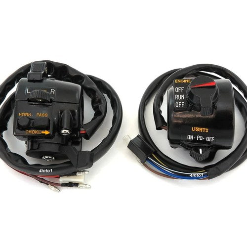 Handlebar Switch Assemblies - Left & Right Kawasaki KH250/400 Mach I/II S1/S2/S3
