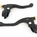 Honda Shorty Lever Perch Assembly Set - Clutch + Drum Brake - Black - 7/8"