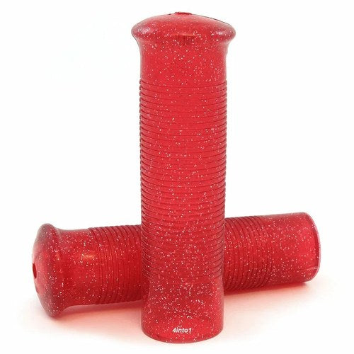 Jackhammer Metal Flake Motorcycle Grips - Red - 1"