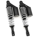 Black & Chrome Remote Reservoir Shocks - Eye To Clevis - 320-330mm for Suzuki