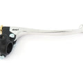 Yamaha Drum Brake Motorcycle Lever Assembly w/ Mirror Mounts Black & Chrome 7/8"