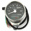 Mini 2.5" Speedometer w/ Indicators & Trip Meter 2240:60 - Chrome & Black - Mph