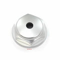TTR400 Anodized Aluminum Honda Steering Stem Nut - Silver - Breather Hole